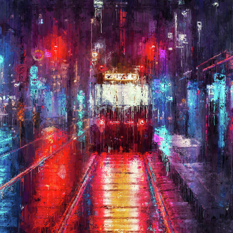 Night City - 04 Painting by AM FineArtPrints