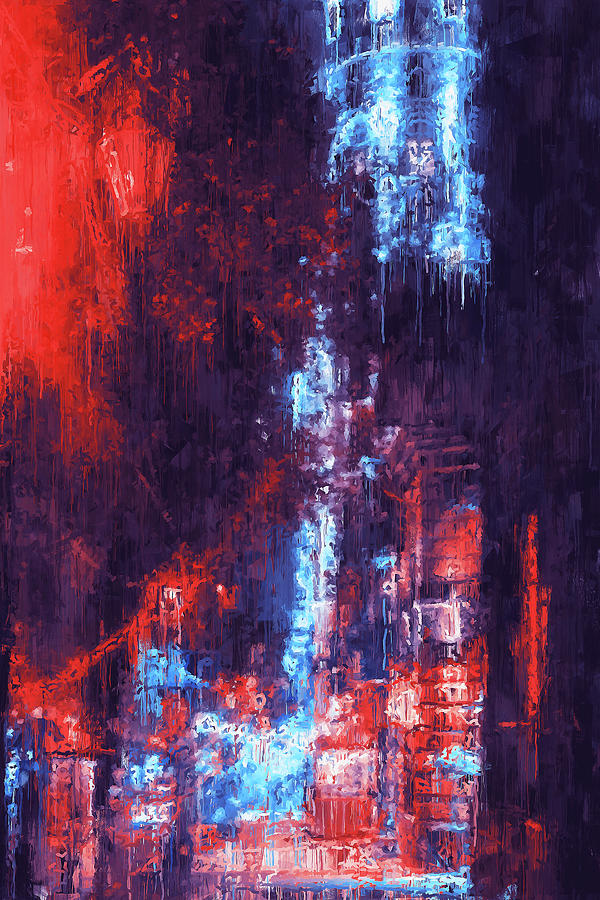 Night City - 10 Painting by AM FineArtPrints