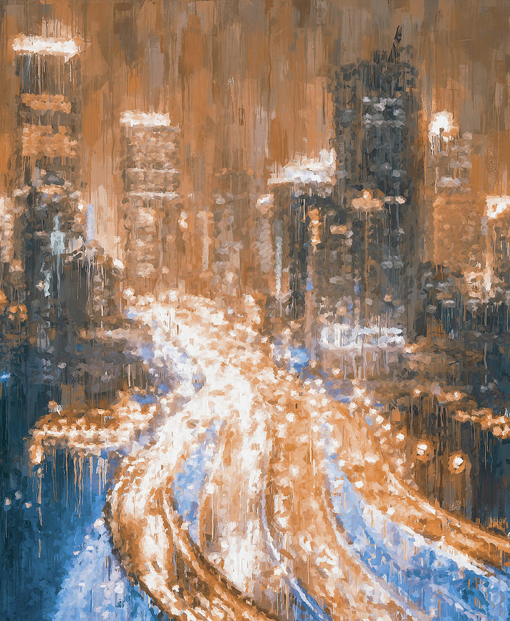 Night City - 12 Painting by AM FineArtPrints