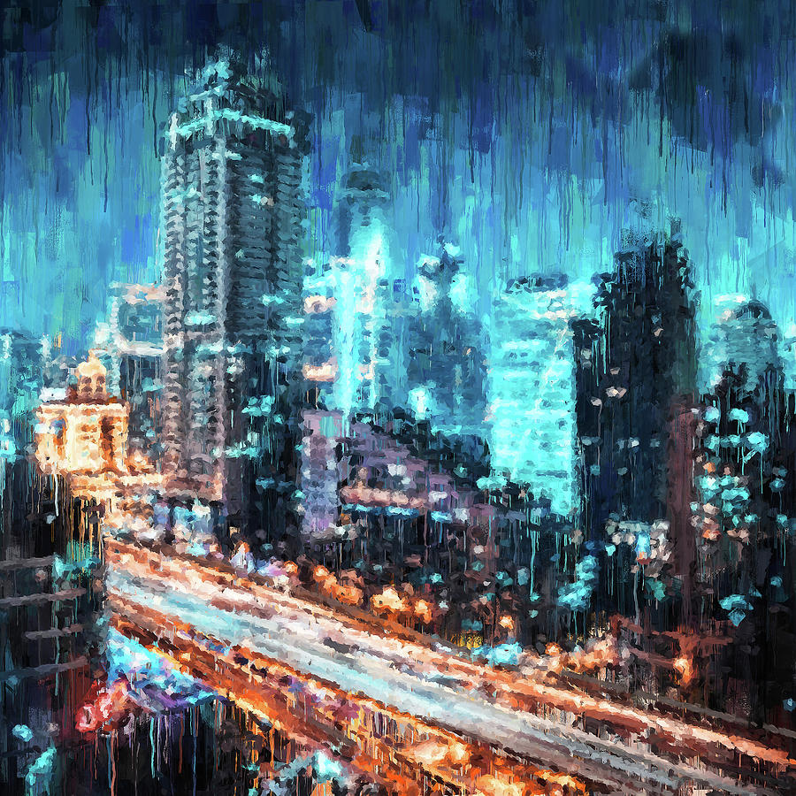 Night City - 13 Painting by AM FineArtPrints