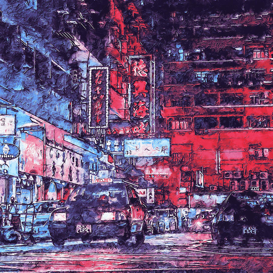 Night City - 18 Painting by AM FineArtPrints