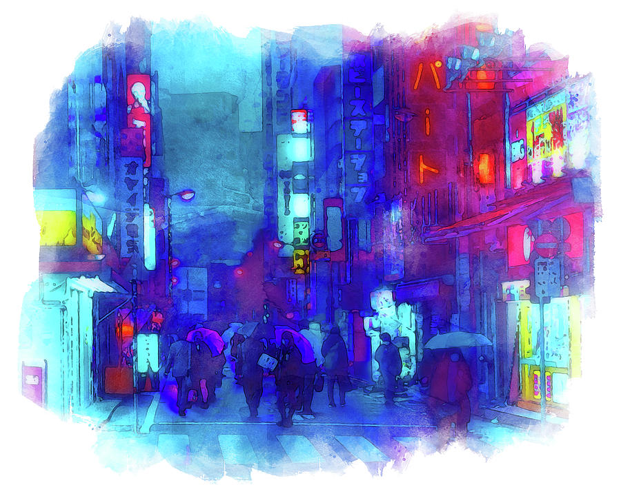 Night City - 20 Painting by AM FineArtPrints