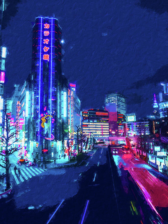 Night City - 21 Painting by AM FineArtPrints