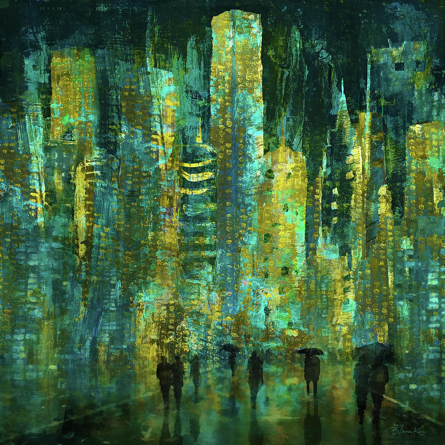 Night City Digital Art by Barbara Mierau-Klein