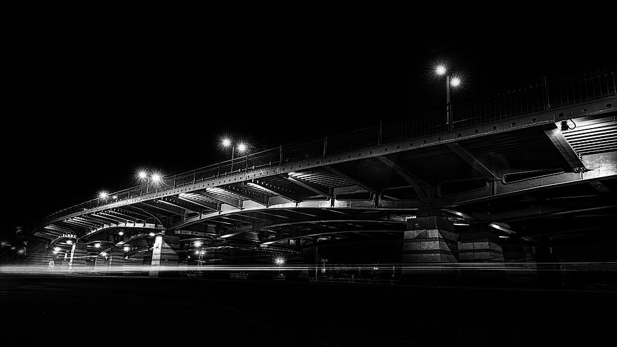Summer Photograph - Night city black and white by Vlad Meytin