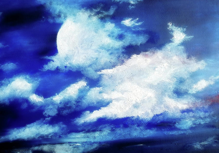 Night Clouds Painting by Angela M Smith TheArtSmith - Fine Art America