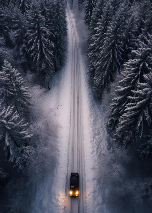 Night Drive in Winterland Photograph by Lauren Blessinger - Fine Art ...