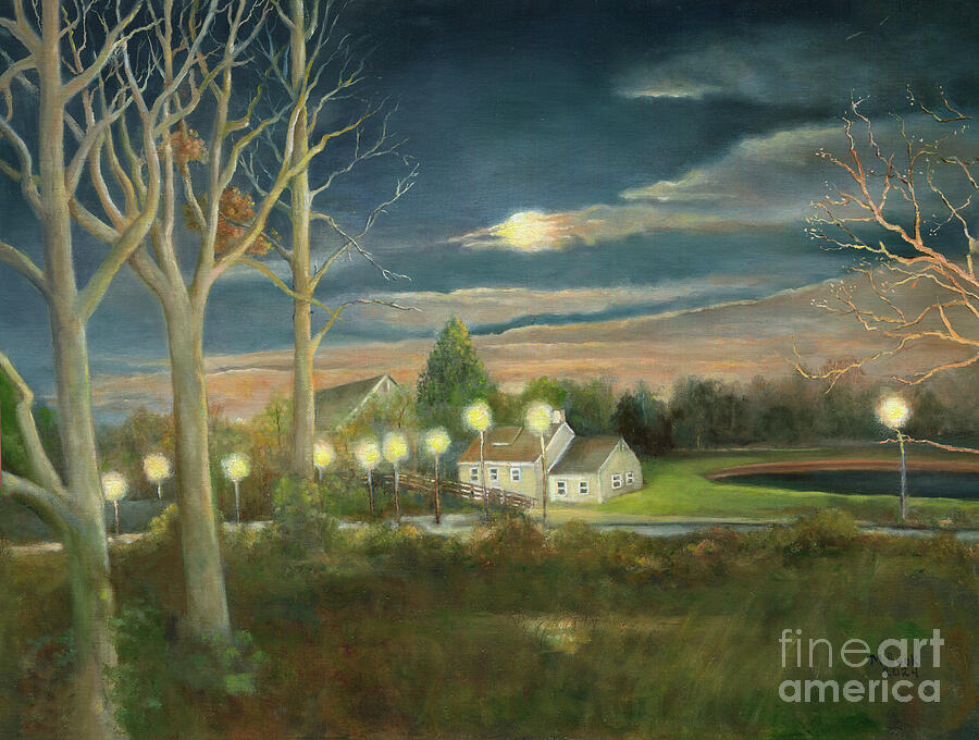Night Embraces the Twilight Painting by Marlene Book