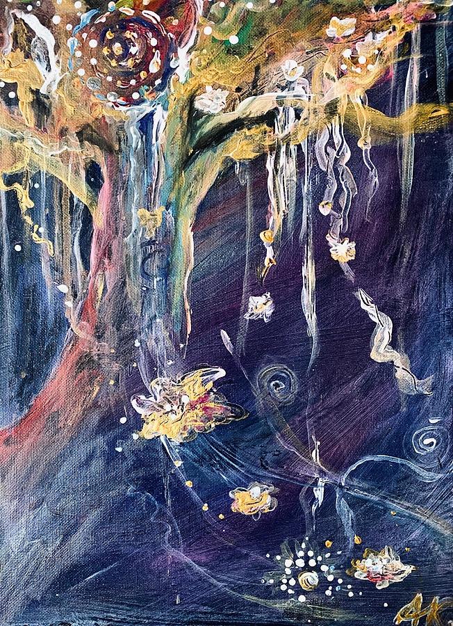 Flower Mixed Media - Night Fairy Tales by Anastasia Soulart