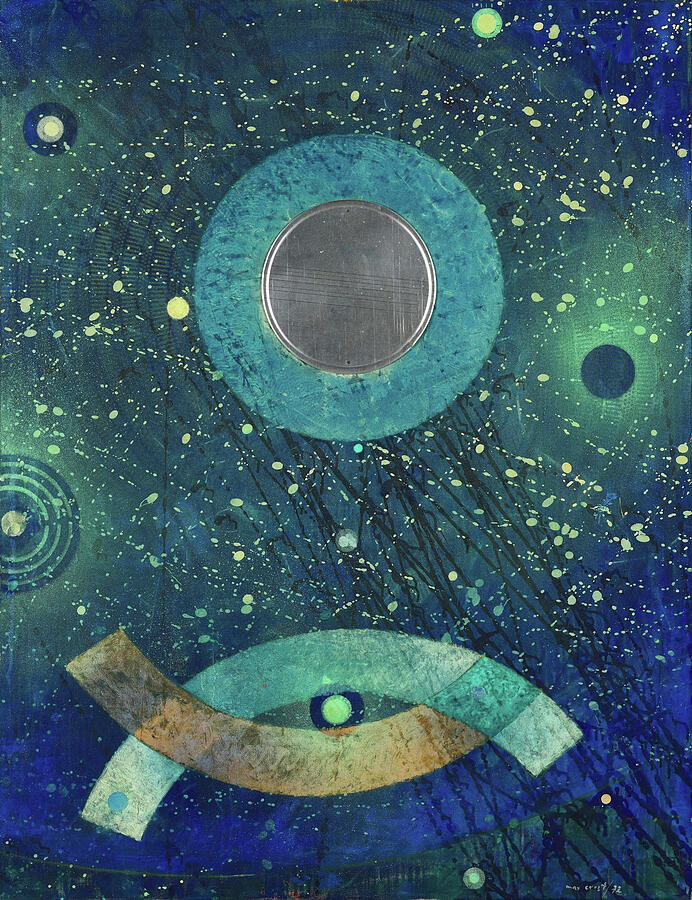 Night Fish Painting by Max Ernst