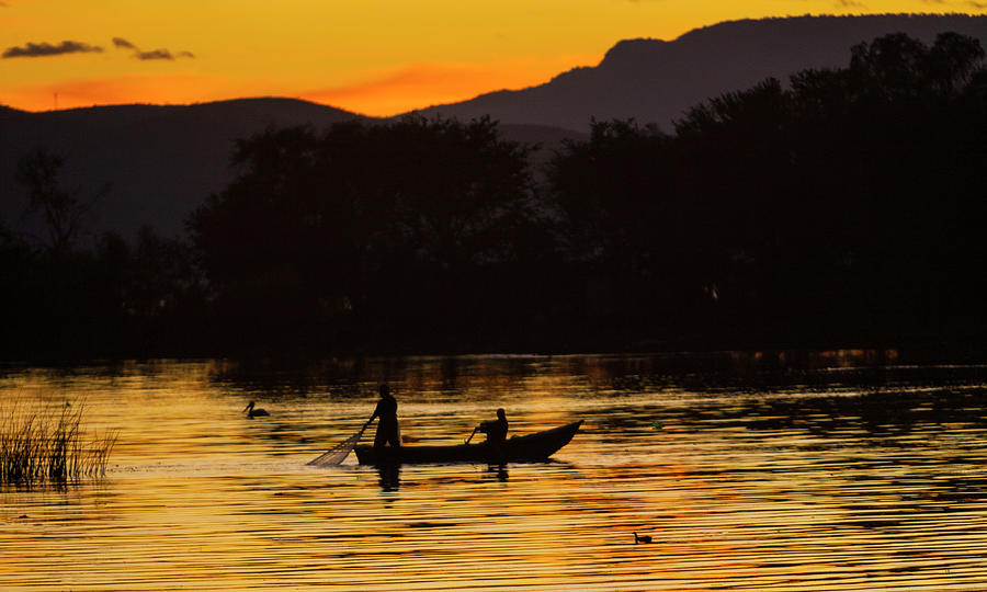 Night Fishermen on Lake Chapala Photograph by Tommy Farnsworth