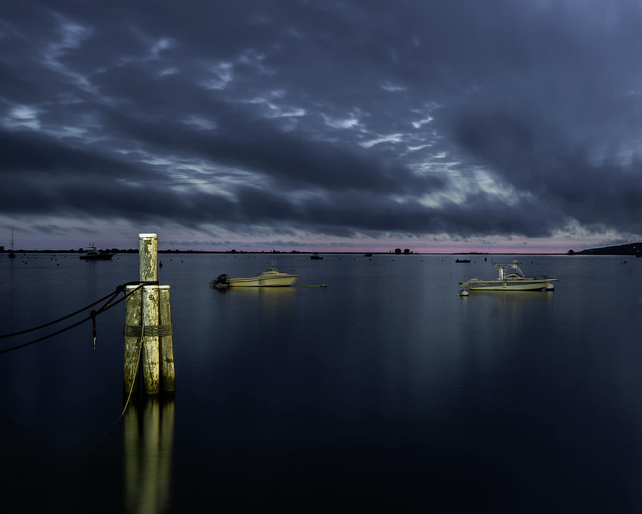 Night Harbor Photograph by William Bretton