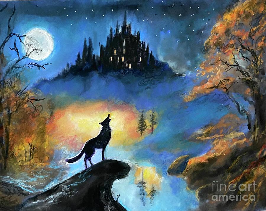 Night Howls Pastel by Karen Ann