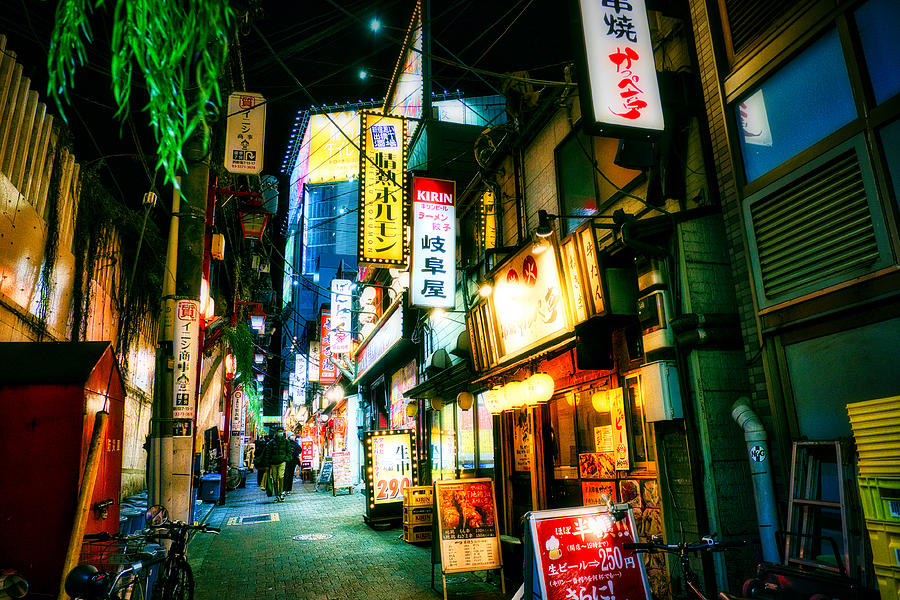 Night in a Kabukicho Alley - Tokyo Photograph by Stuart Litoff - Fine ...