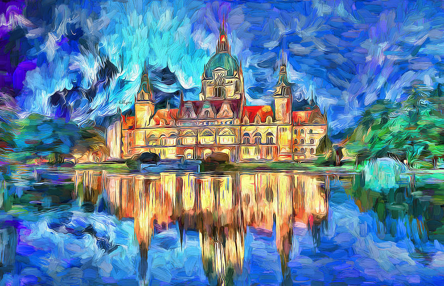 Night In Hannover Painting