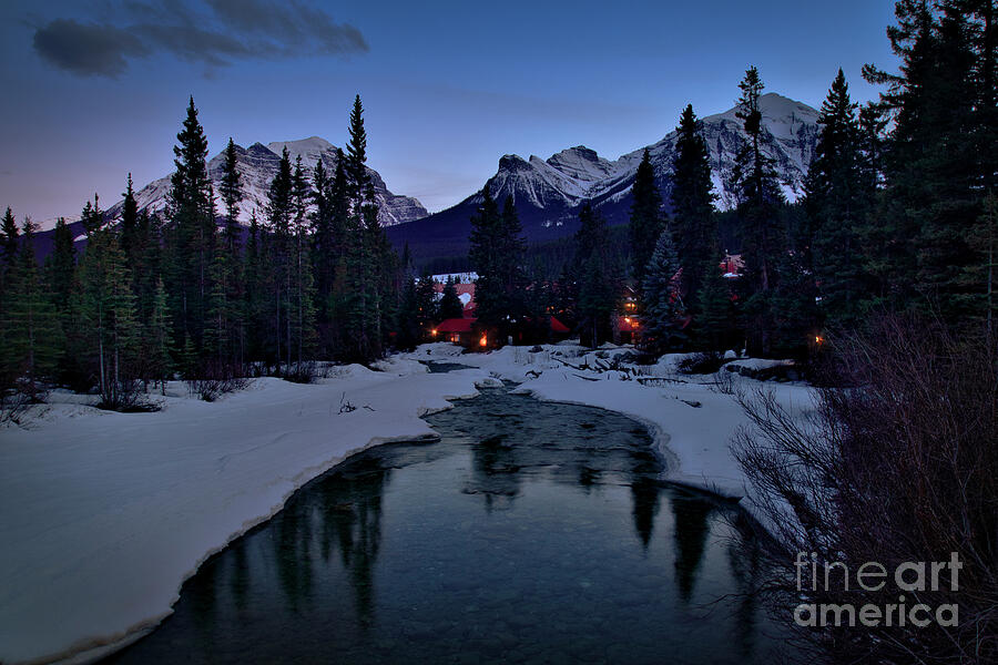 Night in Lake Louise Photograph by Thomas Nay Night in Lake Louise Photograph by Thomas Nay
