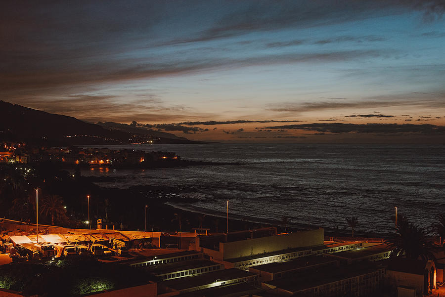 Night in Puerto de la Cruz in Tenerife Spain Photograph by Knape