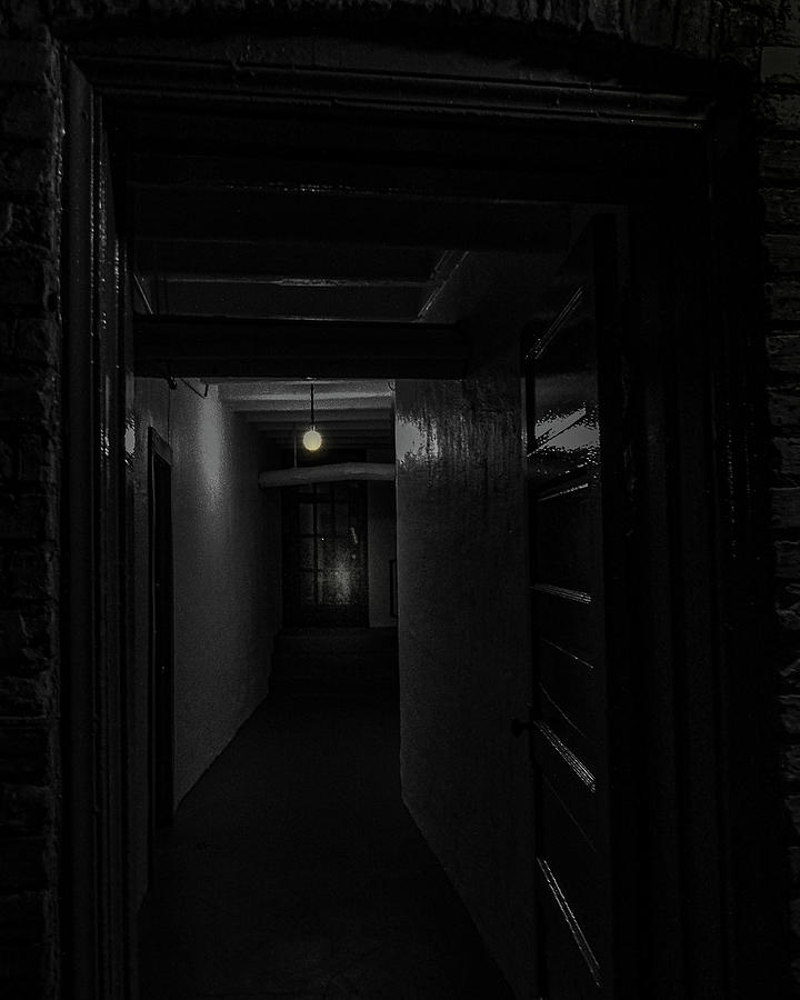 Night in turn of the century corridors. Digital Art by Sandra Nesbit