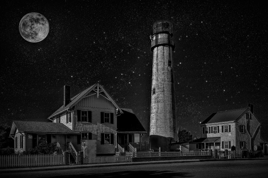 Night Light in Black and White Photograph by Bill Swartwout