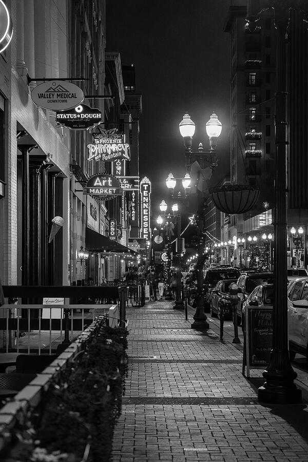 Night Light Knoxville Black and White Photograph by Sharon Popek Night Light Knoxville Black and White Photograph by Sharon Popek