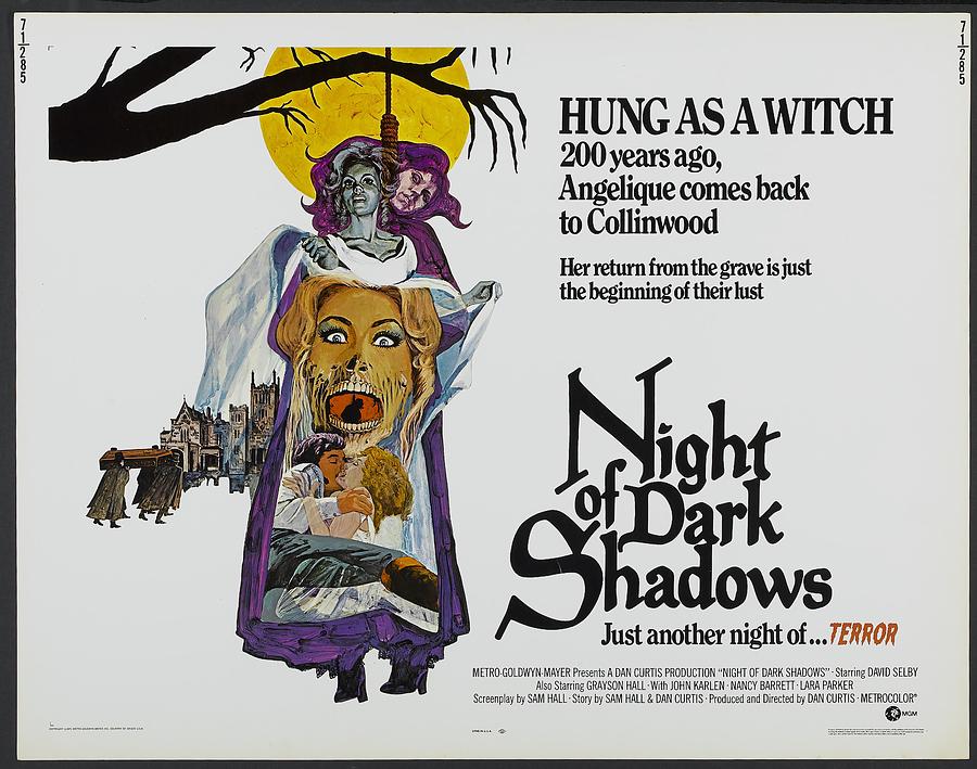 Night Of Dark Shadows - 1971 - Vintage Movie Poster Photograph By Old 