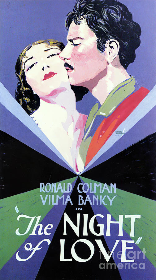 Vintage Mixed Media - The Night of Love, 1927 by Movie World Posters