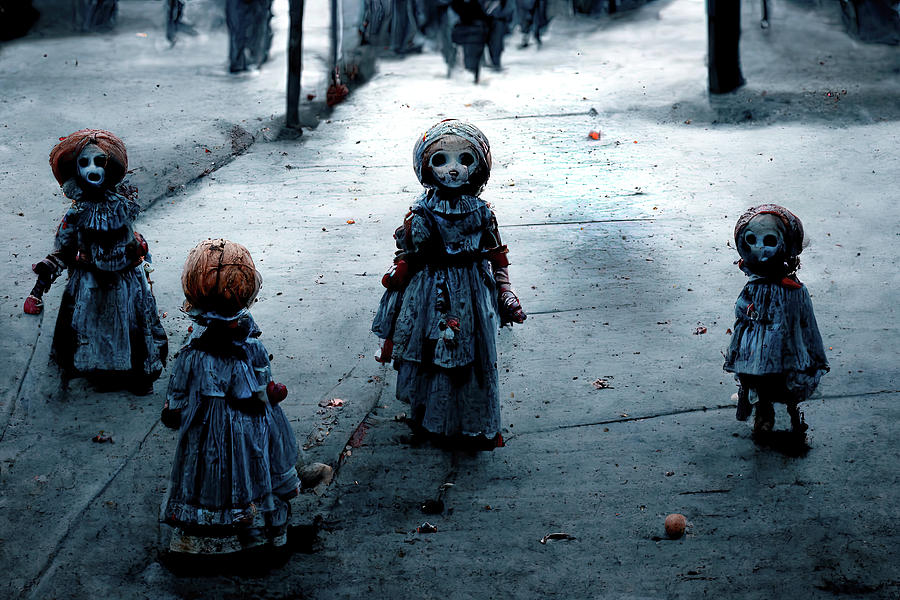 Night Of The Creepy Dolls Digital Art by Ron Weathers - Fine Art America