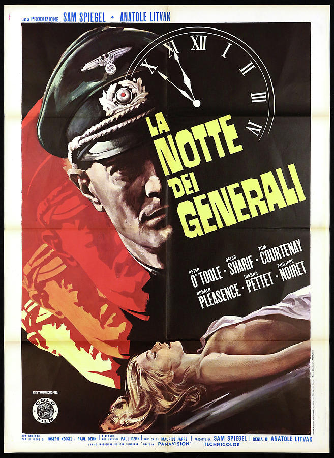 Night of the Generals with Peter OToole and Omar Sharif - 1967 Mixed Media by Movie World Posters