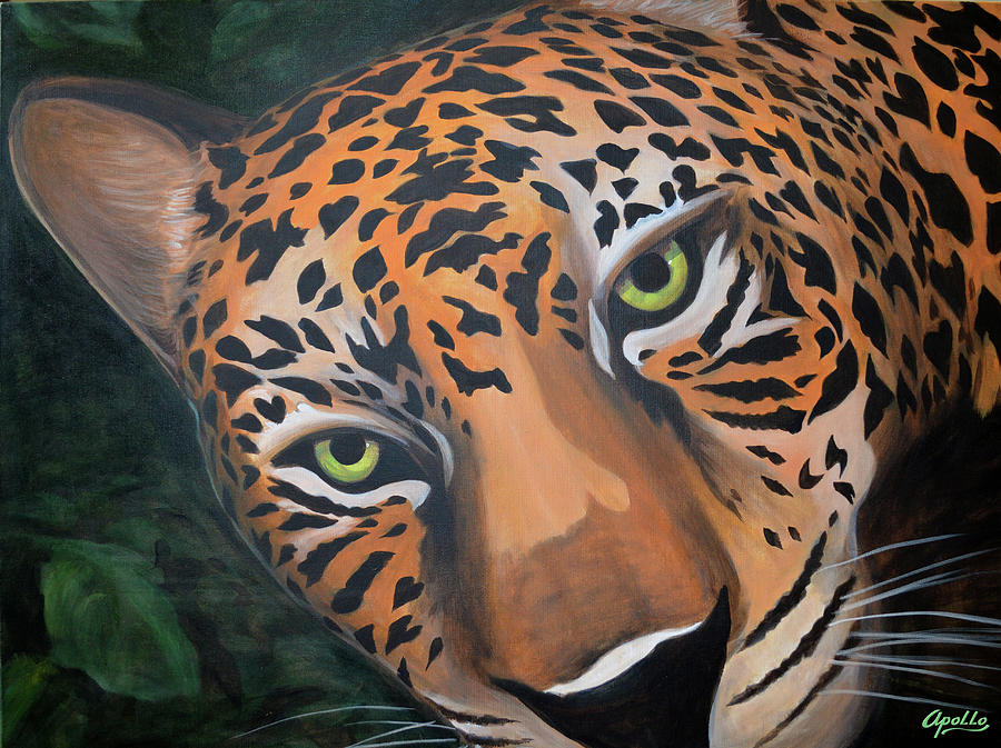 Night of the Jaguar Painting by Apollo Environmental Artist | Fine Art ...