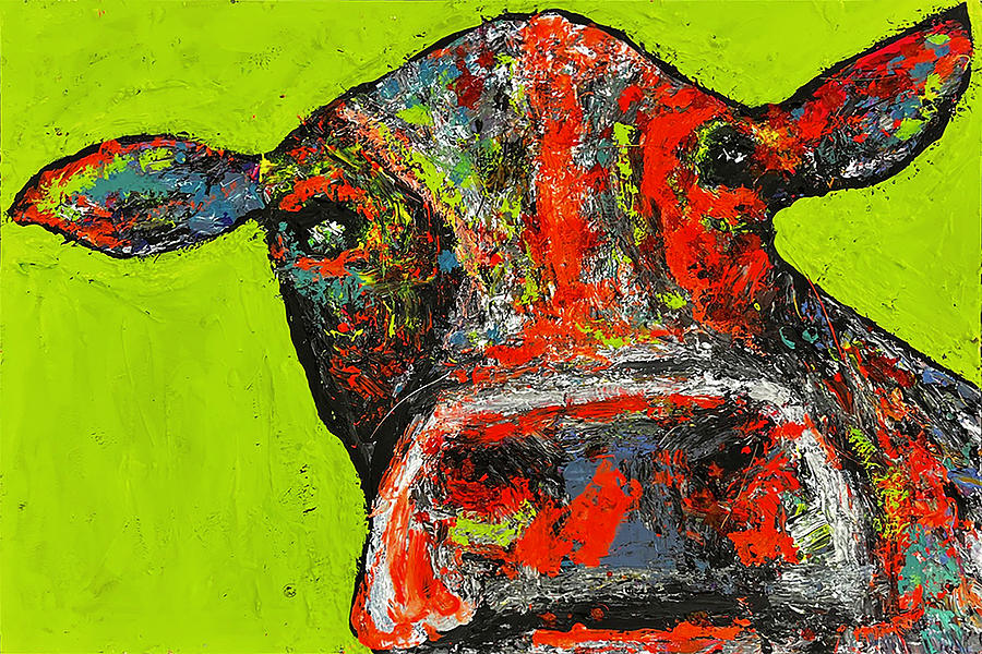 Night of the Living Bovine Painting by Nicholas Brendon