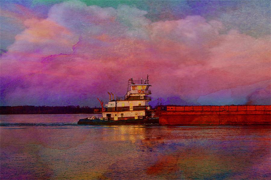 Night of the Push Boat Digital Art by Steven Gordon