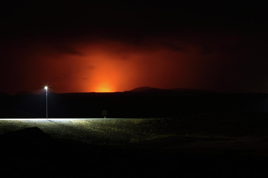 Night of the volcano Photograph by Christopher Mathews