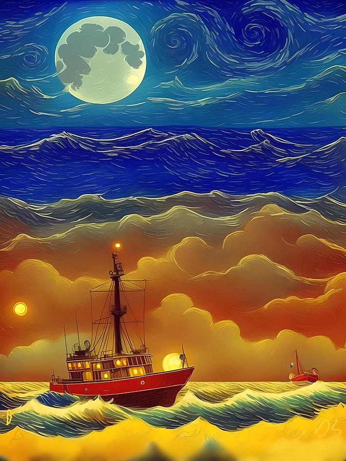 Night on the Ocean Digital Art by Dan Smith - Fine Art America