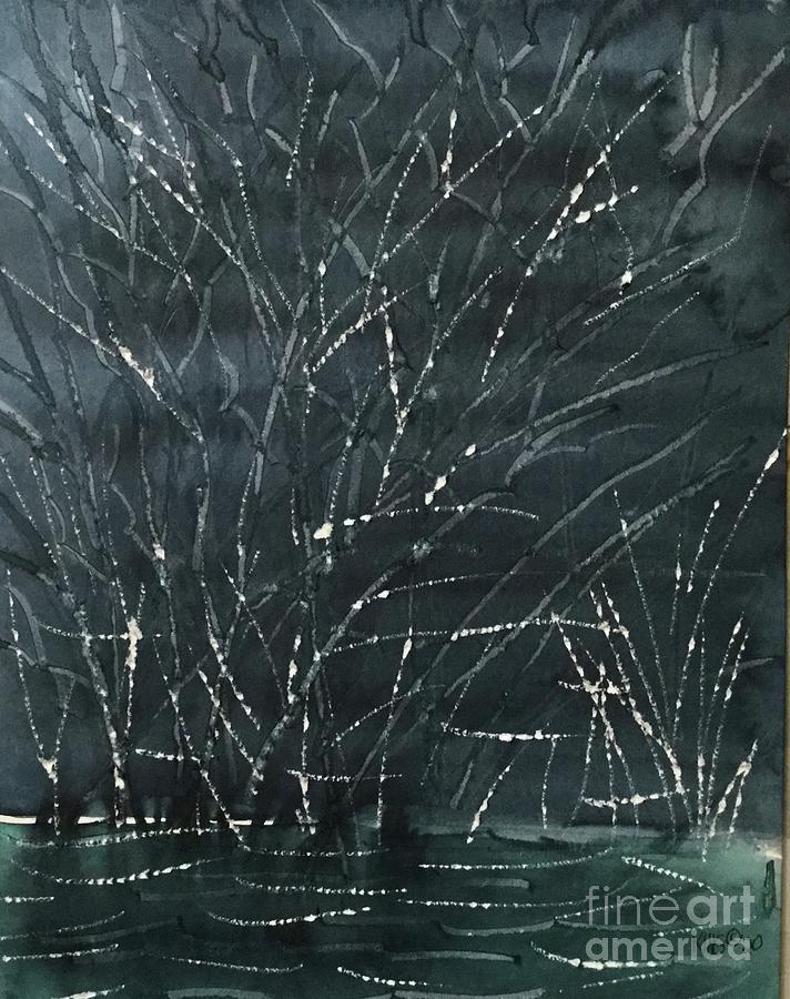 Night on the River Painting by Mike King
