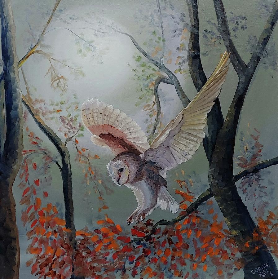 Night Owl Painting by Connie Rish