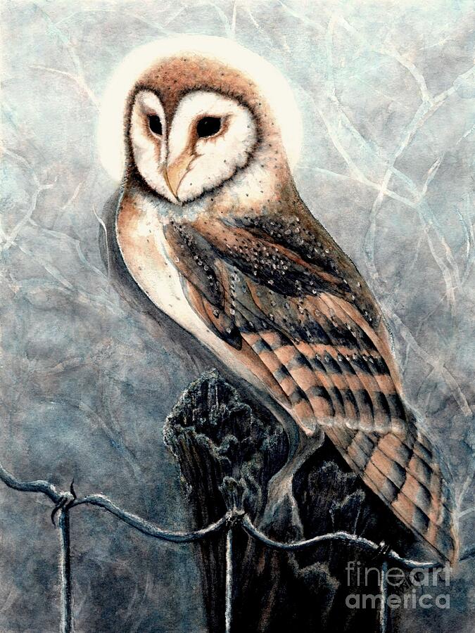 Night Owl Painting by Janine Riley