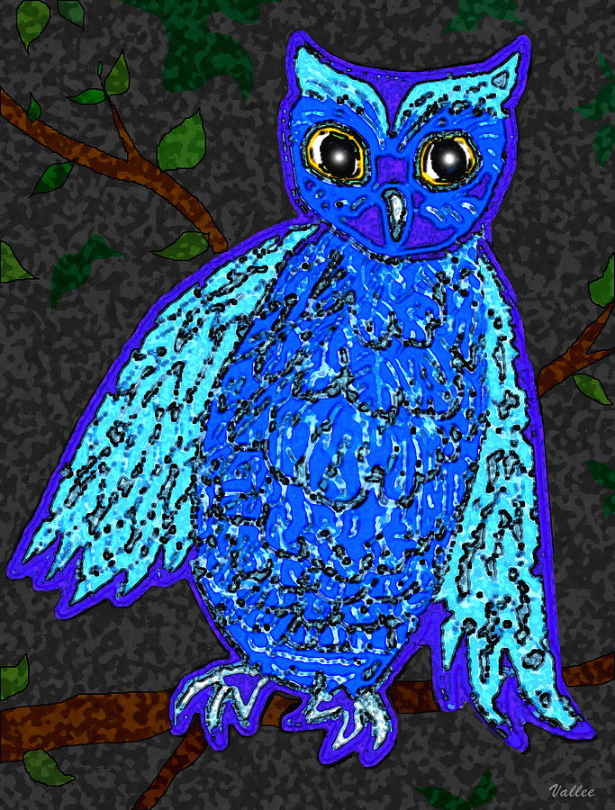 Night Owl Digital Art by Vallee Johnson