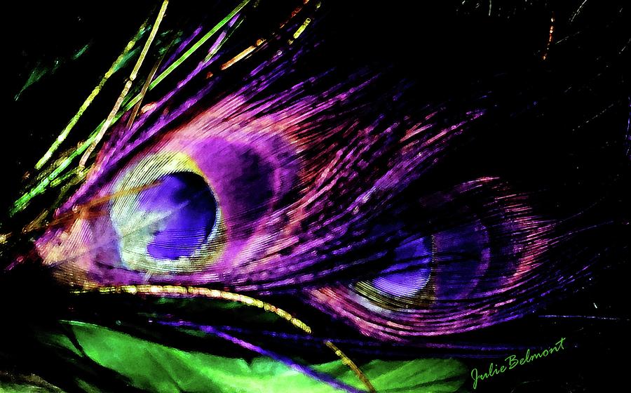 Night Peacock Digital Art by Julie Belmont