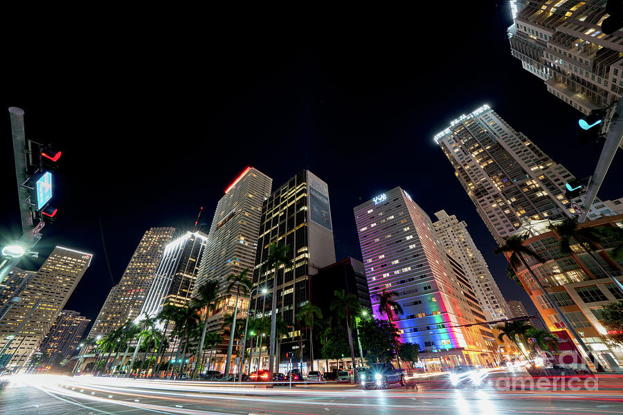 Night photo Yve Hotel Downtown Miami Photograph by Felix Mizioznikov ...