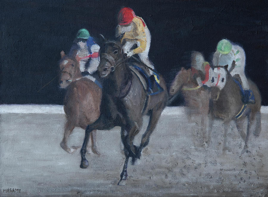 Night Race Painting by Masami IIDA
