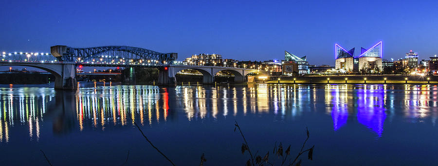 Night Reflections in Chattanooga Photograph by Isoneedphoto By Andrew Keller