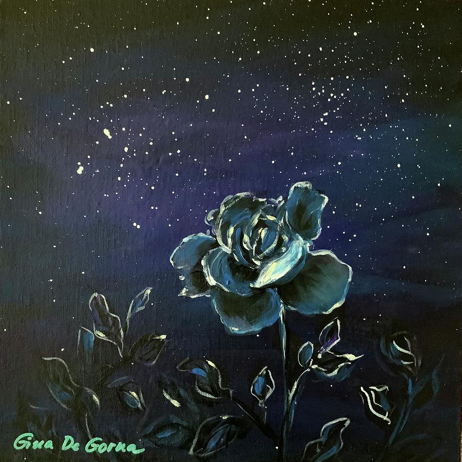 Night Rose Painting by Gina De Gorna