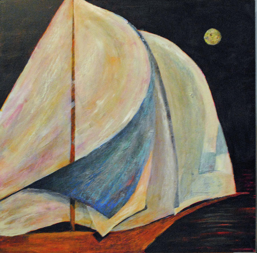 Night Sail Painting by Kay Fuller