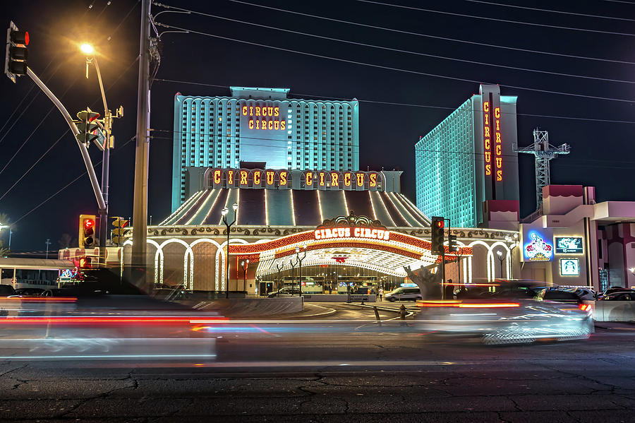 Night Scenes On The Streets Of Las Vegas Strip Photograph by Alex Grichenko