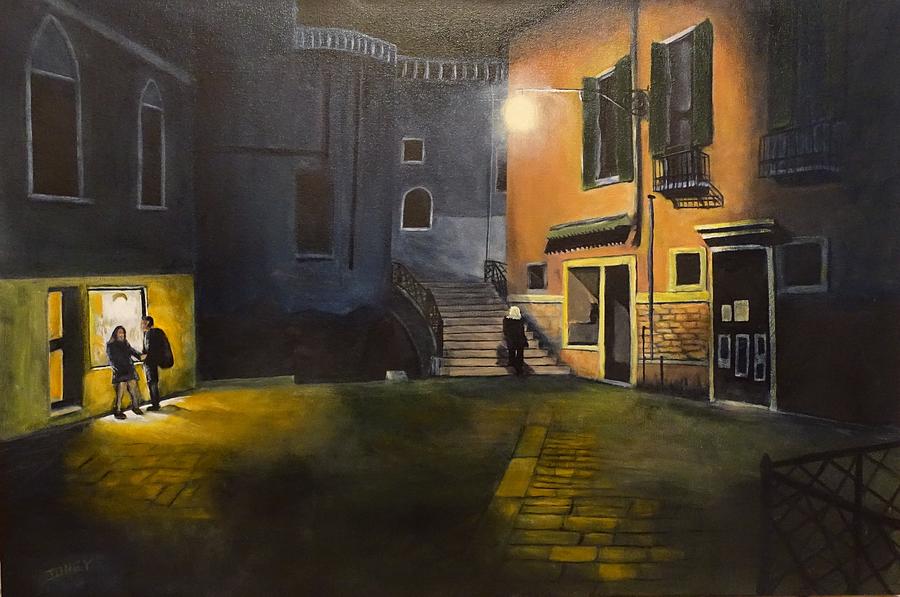 Night Sojourn in Venice Painting by James Hey
