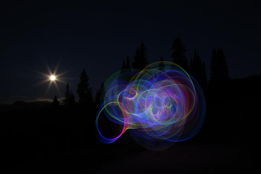 Night Spirals Photograph by Jen Manganello
