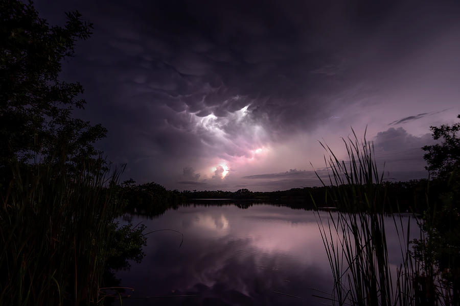 Night Storms Over Paurotis Pond Photograph by Mark Andrew Thomas