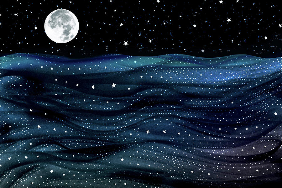 Night Swim Digital Art by Peggy Collins