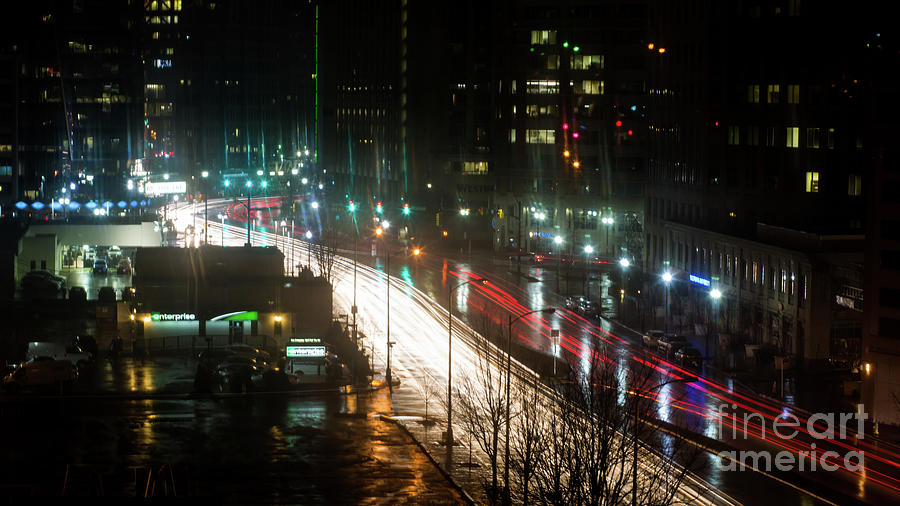 Night traffic in the rain Photograph by Agnes Caruso