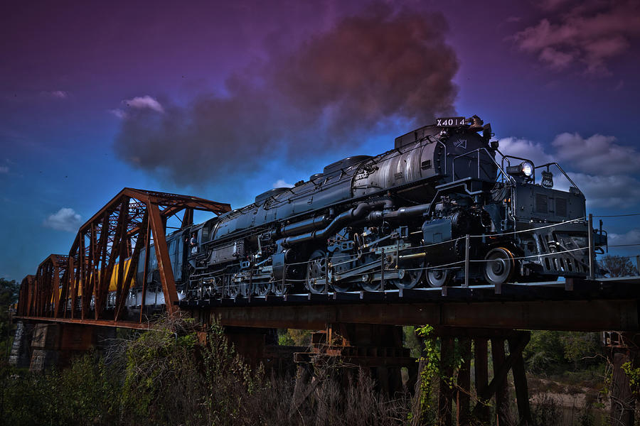 Steam Trains Photograph - Night Train by Linda Unger